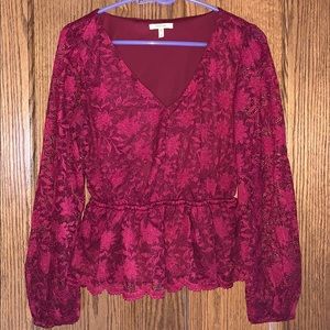 Long sleeve lace shirt